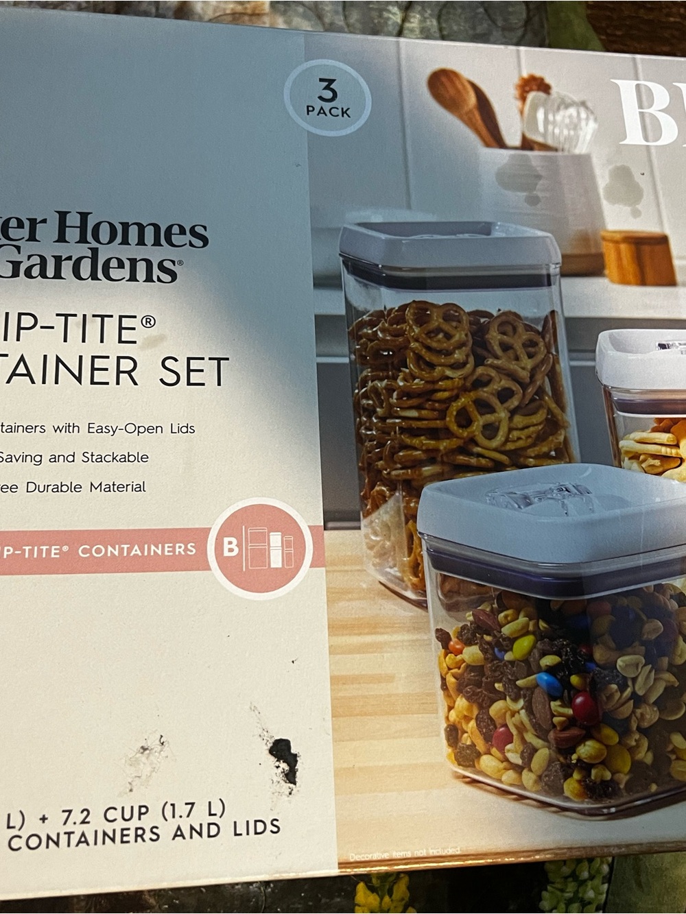 Better Homes And Gardens White Airtight Food Storage Container Set (3-Pack)